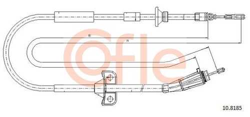 92.10.8185 COFLE Тросик, cтояночный тормоз