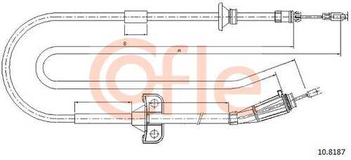 92.10.8187 COFLE Тросик, cтояночный тормоз