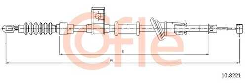 92.10.8221 COFLE Тросик, cтояночный тормоз