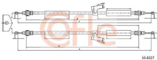 92.10.8227 COFLE Тросик, cтояночный тормоз