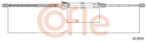 92.10.9034 COFLE Тросик, cтояночный тормоз