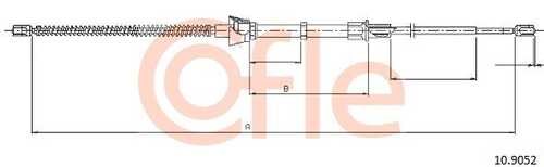 92.10.9052 COFLE Тросик, cтояночный тормоз
