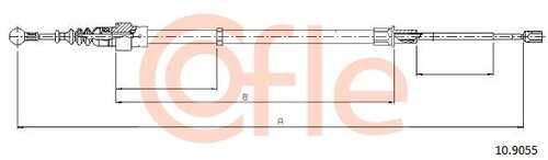 92.10.9055 COFLE Трос стояночного тормоза