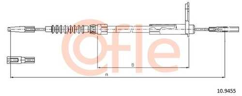 92.10.9455 COFLE Тросик, cтояночный тормоз