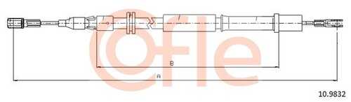 92.10.9832 COFLE Тросик, cтояночный тормоз