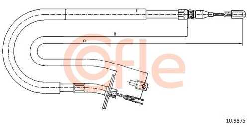 92.10.9875 COFLE Трос стояночного тормоза