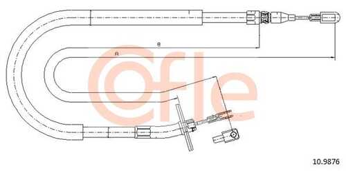 92.10.9876 COFLE Тросик, cтояночный тормоз
