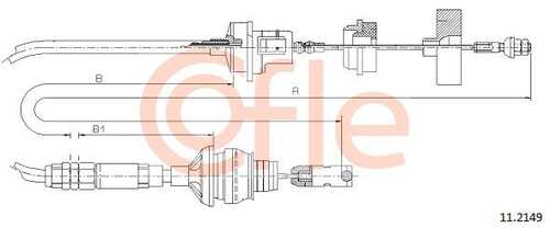 Трос, управление сцеплением COFLE 92.11.2149