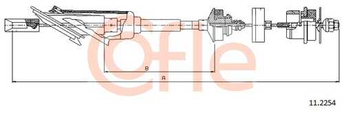 Трос сцепления COFLE 92.11.2254