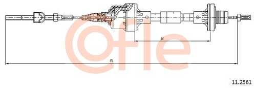 Трос, управление сцеплением COFLE 92.11.256