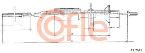92.11.2611 COFLE Трос сцепления  OPEL OMEGA D 2.3 TD 86-93