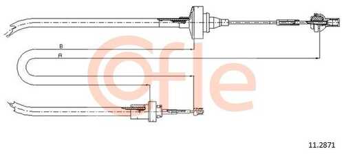 Трос, управление сцеплением COFLE 92.11.2871