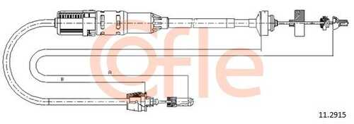 Трос, управление сцеплением COFLE 92.11.2915