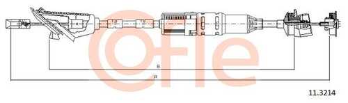 Трос сцепления автомат. регулировка COFLE 92.11.3214