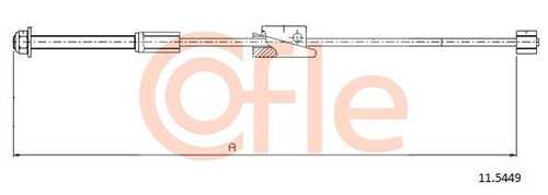 92.11.5449 COFLE Трос стояночного тормоза