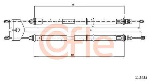 92.11.5453 COFLE Тросик, cтояночный тормоз