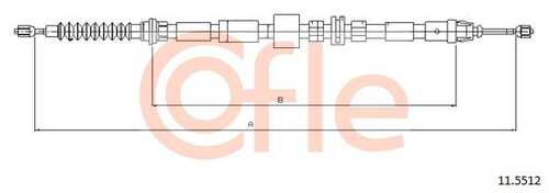 92.11.5512 COFLE Тросик, cтояночный тормоз