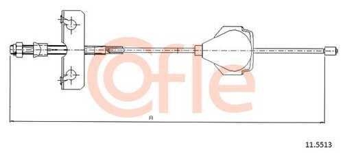 92.11.5513 COFLE Тросик, cтояночный тормоз