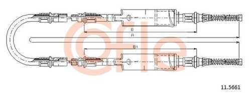 92.11.5661 COFLE Трос стояночного тормоза задн