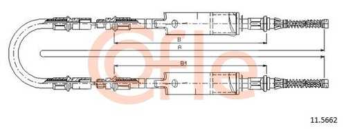 92.11.5662 COFLE Трос стояночного тормоза задн