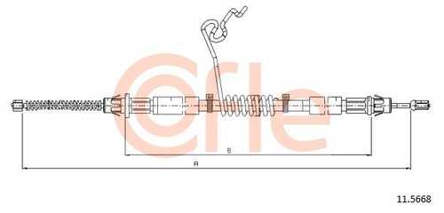 92.11.5668 COFLE Тросик, cтояночный тормоз