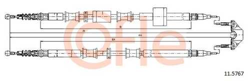 92.11.5767 COFLE Тросик, cтояночный тормоз