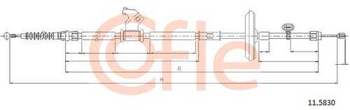 92.11.5830 COFLE Тросик, cтояночный тормоз