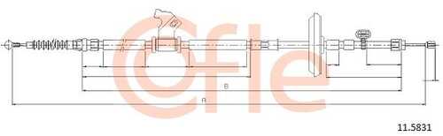 92.11.5831 COFLE Тросик, cтояночный тормоз