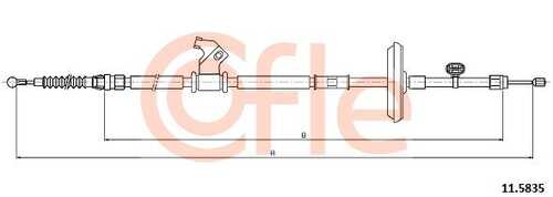 92.11.5835 COFLE Трос стояночного тормоза задн лев