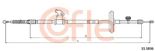 92.11.5836 COFLE Трос стояночного тормоза