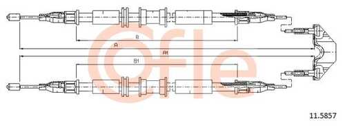 92.11.5857 COFLE Трос стояночного тормоза