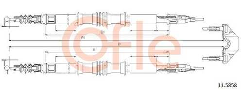92.11.5858 COFLE Тросик, cтояночный тормоз