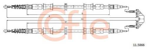 92.11.5866 COFLE Трос стояночного тормоза
