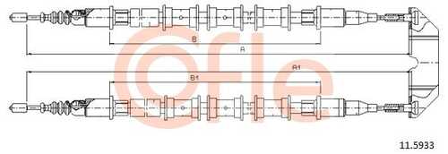 92.11.5933 COFLE Трос стояночного тормоза