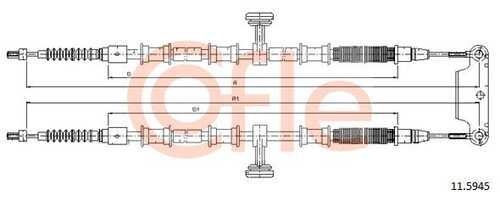 92.11.5945 COFLE Тросик, cтояночный тормоз