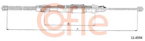 92.11.6594 COFLE Трос стояночного тормоза