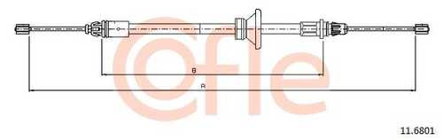 92.11.6801 COFLE Трос стояночного тормоза