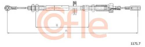 92.1171.7 COFLE Трос стояночного тормоза передн