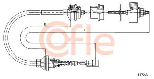 Трос сцепления COFLE 92.1172.3