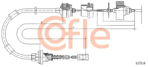 92.1172.6 COFLE Трос сцепления FIAT DUCATO 1.9TDS gear ML 98-