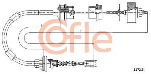 92.1172.8 COFLE Трос сцепления CITROEN JUMPER DS-TDS 1.9 03-