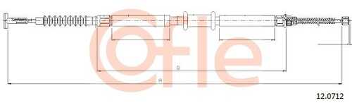 92.12.0712 COFLE Тросик, cтояночный тормоз