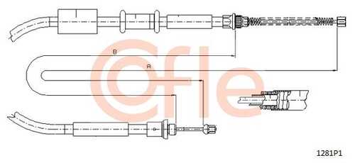 92.1281P1 COFLE Трос стояночного тормоза прав задн