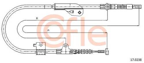 92.17.0238 COFLE Трос стояночного тормоза