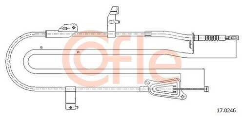 92.17.0246 COFLE Трос стояночного тормоза