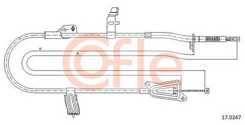 92.17.0247 COFLE Тросик, cтояночный тормоз