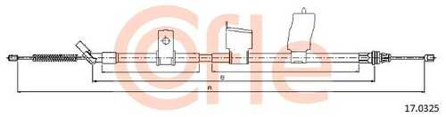 92.17.0325 COFLE Тросик, cтояночный тормоз