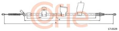 92.17.0329 COFLE Тросик, cтояночный тормоз