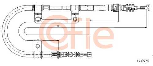 92.17.0578 COFLE Тросик, cтояночный тормоз
