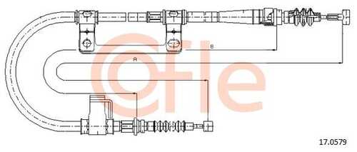 92.17.0579 COFLE Тросик, cтояночный тормоз